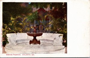 Postcard GA Atlanta Erskine Memorial Fountain Grant Park Cherokee Ave ~1905 S75