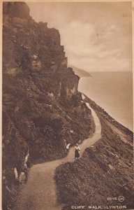 LYNTON DEVON ENGLAND~CLIFF WALK~1924 VALENTINE SELECTYPE PHOTO POSTCARD