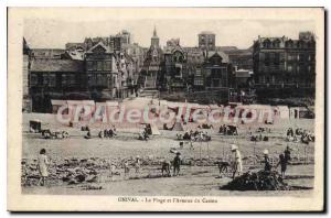 Old Postcard Onival The Beach And I'Avenue Du Casino