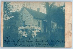 Sheldon Missouri MO Chanute KS Postcard RPPC Photo Residence Of Dr. Harry Lloyd