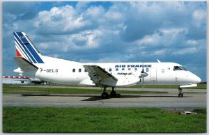 Airplane Air France F-GELG Saab SF340A Operated by Europe Air  Postcard
