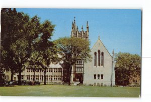 Evanston Illinois IL Postcard 1954 Northwestern University Campus Garrett