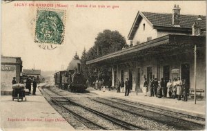CPA Locomotiv a vapeur - LIGNY-EN-BARROIS - Arrivée en gare (148446)