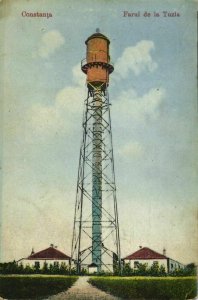 romania, CONSTANȚA, Farul de la Tuzla, Lighthouse (1910s) Postcard