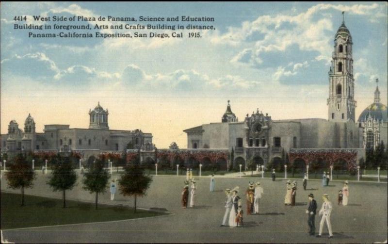 Panama California Exposition San Diego CA Plaza De Panama 1915 Postcard #2