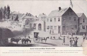 Union and Water Streets in 1810 - New Bedford, Massachusetts DB