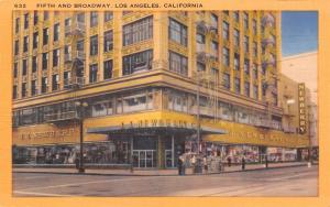 Los Angeles Ca Jj Newberry Variety Store Window Displays Art Deco 1950 Linen Pc United States California Other Postcard Hippostcard