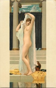 Art Postcard Bath Of Psyche Frederick Leighton Risque Stengel