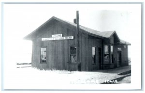 c1960 Minneapolis St. Louis Liscomb Iowa Train Depot Station RPPC Photo Postcard