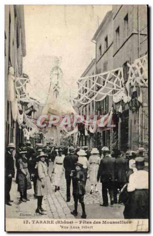 Tarare Old Postcard Feast of St Anna Mousselines Bibert