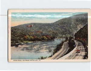 Postcard River Road Delaware Water Gap Pennsylvania USA