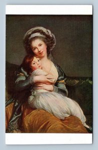 Self-Portrait with Her Daughter Julie Painting E L Vigee-Lebrun DB Postcard L13