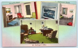 HOLLYWOOD, CA California ~ BALLENGER LITERARY SERVICE c1950s Linen Postcard