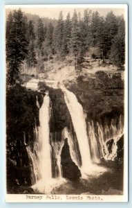 RPPC BURNEY FALLS, CA California ~ Shasta County  c1930s Loomis photo Postcard