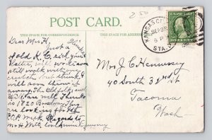 Postcard Missouri Kansas City MO Electric Park 1910 posted Divided Back