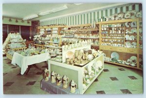 FORT FRANCES, Ontario Canada ~ WILKINS CHINA SHOP Interior c1960s-70s Postcard