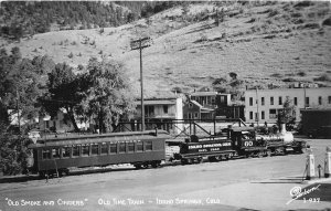 H82/ Idaho Springs Colorado RPPC Postcard c40s Smoke Cinders Railroad 81