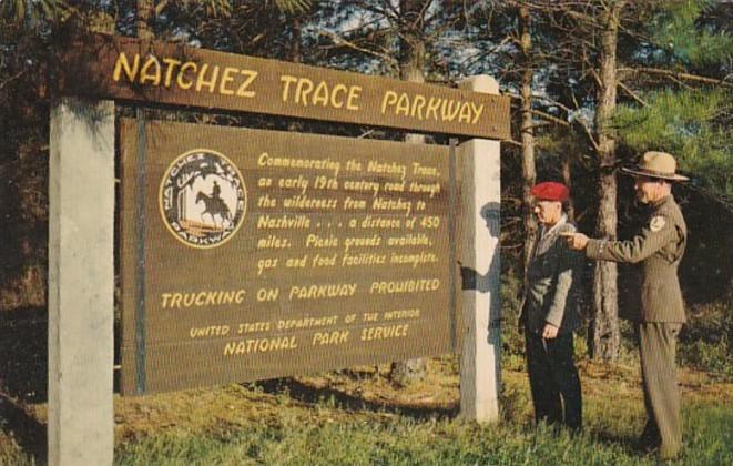 Mississippi Natchez Trace Parkway Entrance Sign