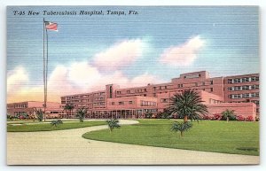 1950s TAMPA FLORIDA NEW TUBERCULOSIS HOSPITAL UNPOSTED LINEN POSTCARD P2725