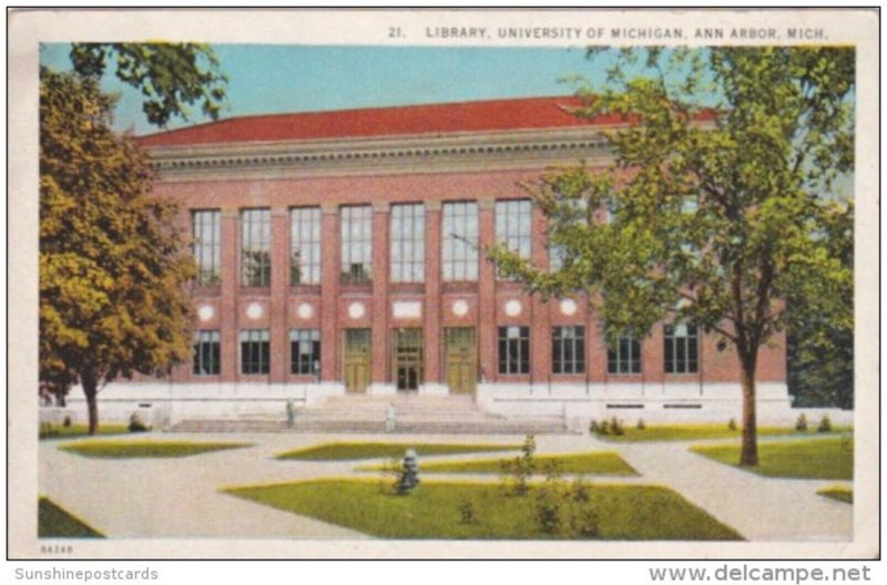 Michigan Ann Arbor Library University Of Michigan 1933