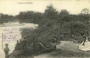 new caledonia, MONEO, Armed Native Kanak, Canaques (1910s) Postcard 