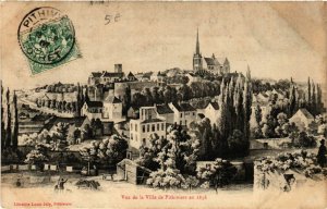 CPA PITHIVIERS - Vue de la Ville de PITHIVIERS en 1838 (631725)