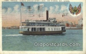 Ferry Boat Promise, Detroit, Michigan , MI USA Ferry Ship 1928 postal used 1928