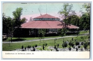 View Of Auditorium At Dellwood Joliet Illinois IL Antique Posted Postcard