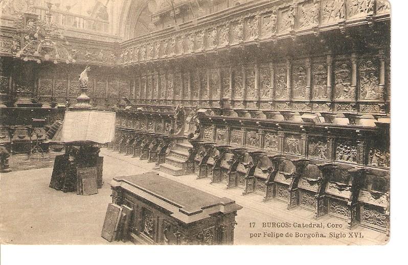 Postal 027493 : Burgos: Catedral, Coro por Felipe de Borgo?, siglo XVI