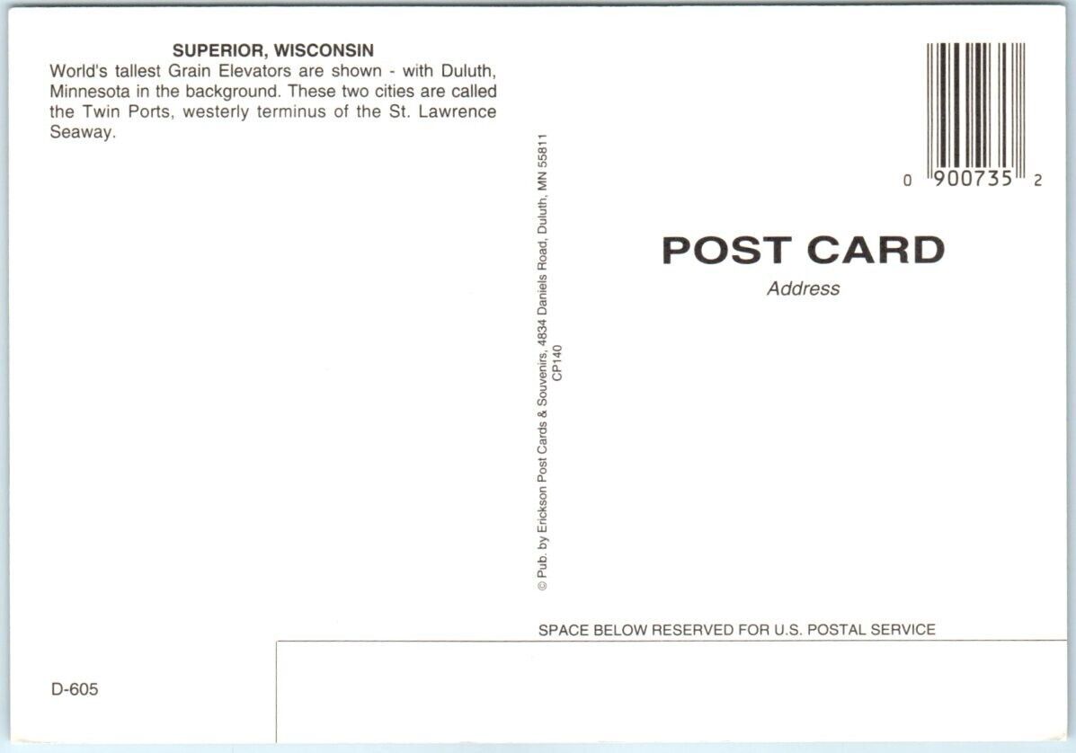 Postcard Aerial View of the World's Tallest Grain Elevators