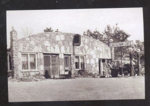 REAL PHOTO GASCOZARK MISSOURI RESTAURANT DX GAS STATION POSTCARDCOPY