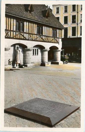 France - Rouen, Mosaic showing the location of Bucher    *RPPC