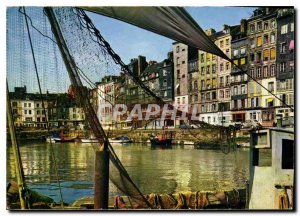 Modern Postcard Normandy on old dock and the dock Sante Catherine Fishing Boat