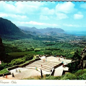 c1970s Kaneohe, HI Nuuanu Pali Lookout Oahu Hawaii Kamehameha Warrior 4x6 PC M14