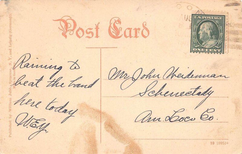 J72/ Lacona New York Central Postcard c1910 Railroad Depot 78 United