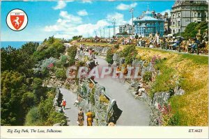 Postcard Modern Zig Zag Path the Leas Folkestone