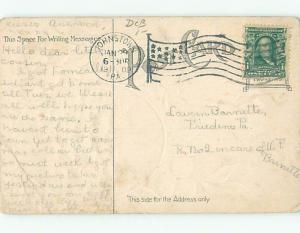 Pre-Linen Patriotic GEORGE WASHINGTON CHOPPING DOWN CHERRY TREE AC0834