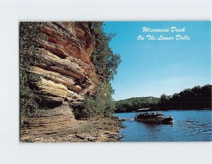 Postcard Wisconsin Duck On The Lower Dells, Wisconsin Dells, Wisconsin