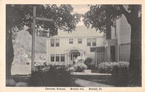 Bristol Vermont Inn Cerman School Exterior Antique Postcard K28313