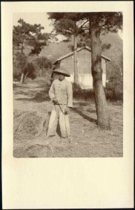 china, Native Chinese Labourer (1920s) Ingenohl's Cigar Stores RPPC Postcard