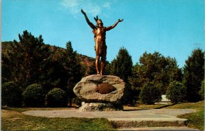 Massachusetts Charlemont Indian Statue On The Mohwak Trail