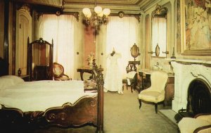 Postcard Victoria Mansion Guest Bedroom Double Wash Stands Portland Maine ME