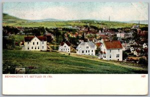Bennington Vermont c1905 Postcard Settled in 1761 Aerial View