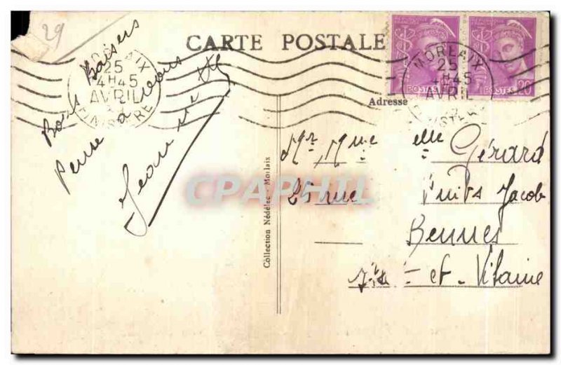 Old Postcard Morlaix Prespective Basin afloat viaduct taking view