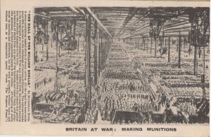 Britain At War Making Munitions WW1 Weapon Factory Old Postcard