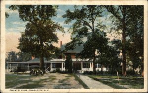 Charlotte North Carolina NC Country Club 1917 Used Postcard