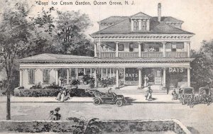 Ocean Grove New Jersey Days' Ice Cream Garden B/W Drawing Lithograph PC U3783