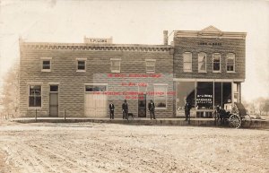 IL, Harmon, Illinois, RPPC, HJ Duer Hardware Store, Jurpens Photo No 11