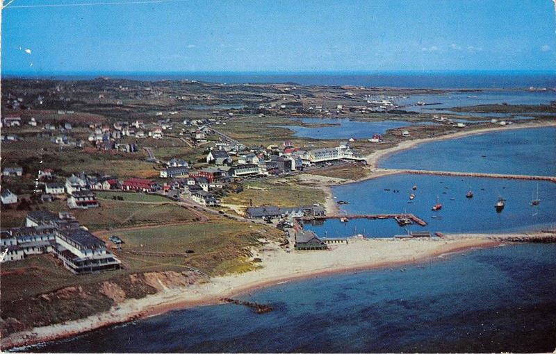 Block Island Rhode Island General View From The Air Vintage Postcard V18894