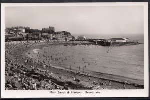 Kent Postcard - Main Sands and Harbour, Broadstairs    RT1963